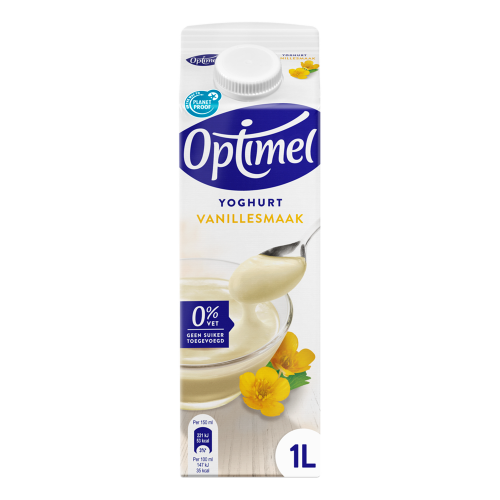 Optimel yoghurt med vanilje 0 % fedt 1L.